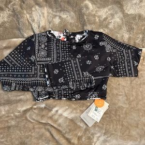 Reversible Long Sleeve Bathing Suit Top (Eco-Friendly)